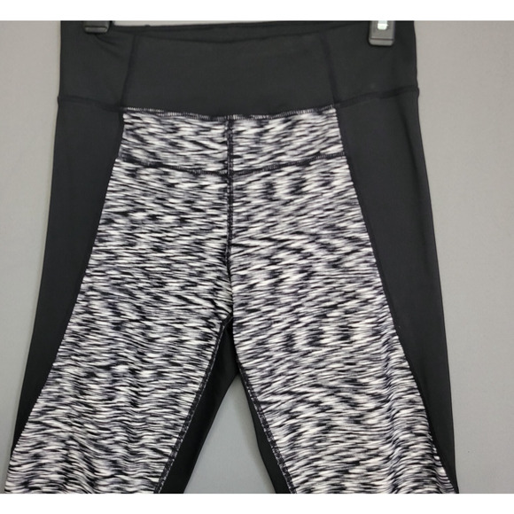 Calvin Klein Performance Pants Womens M Yoga Activewear Black White Sporty Retro - Picture 5 of 12